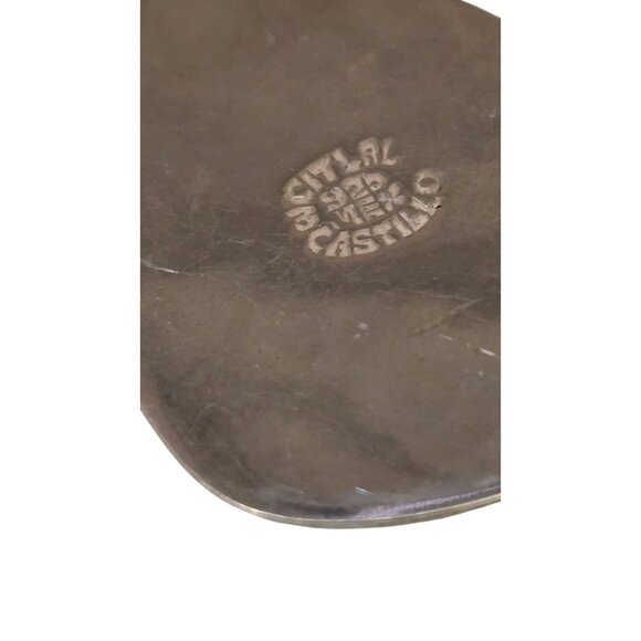 Vintage Cital Castillo Mexican 925 Sterling and Zebra Jasper Pendant (A452) - Picture 4 of 5